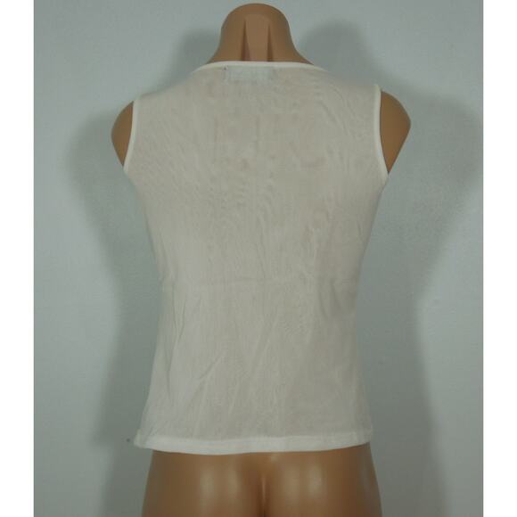 LUCKY FASHION Beads Embellished Nylon Sleeveless Top - Picture 4 of 5